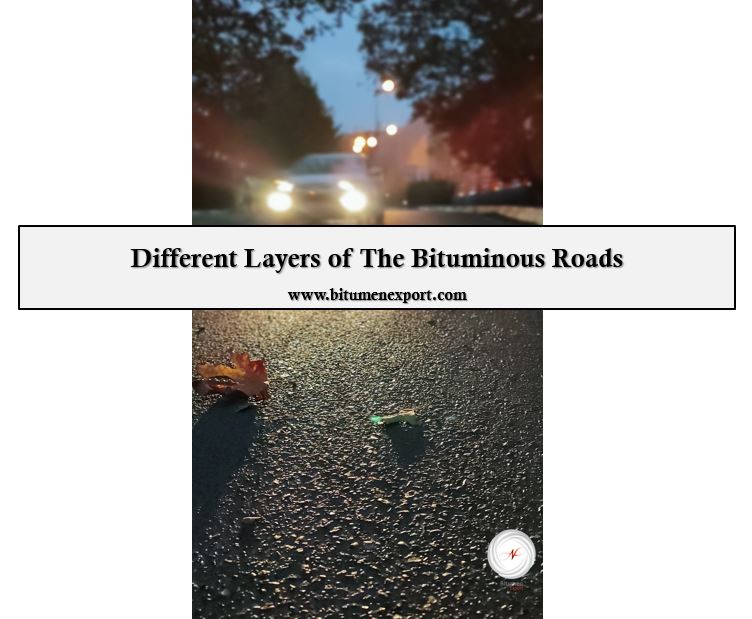 different layers of bituminous road